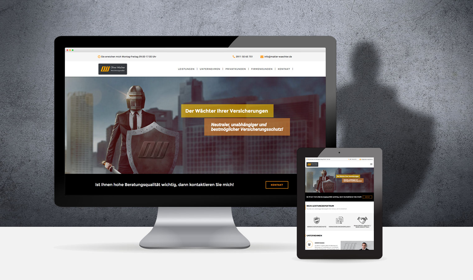 Oliver Wächter Website Slider
